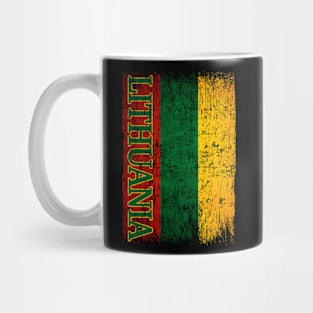 Lithuania Flag Gift Women Men Children Lithuania Retro Vintage Mug